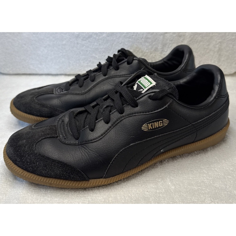 Puma King 21 IT Black Gum Indoor Soccer Shoes Men's Size 8 - Picture 3 of 8